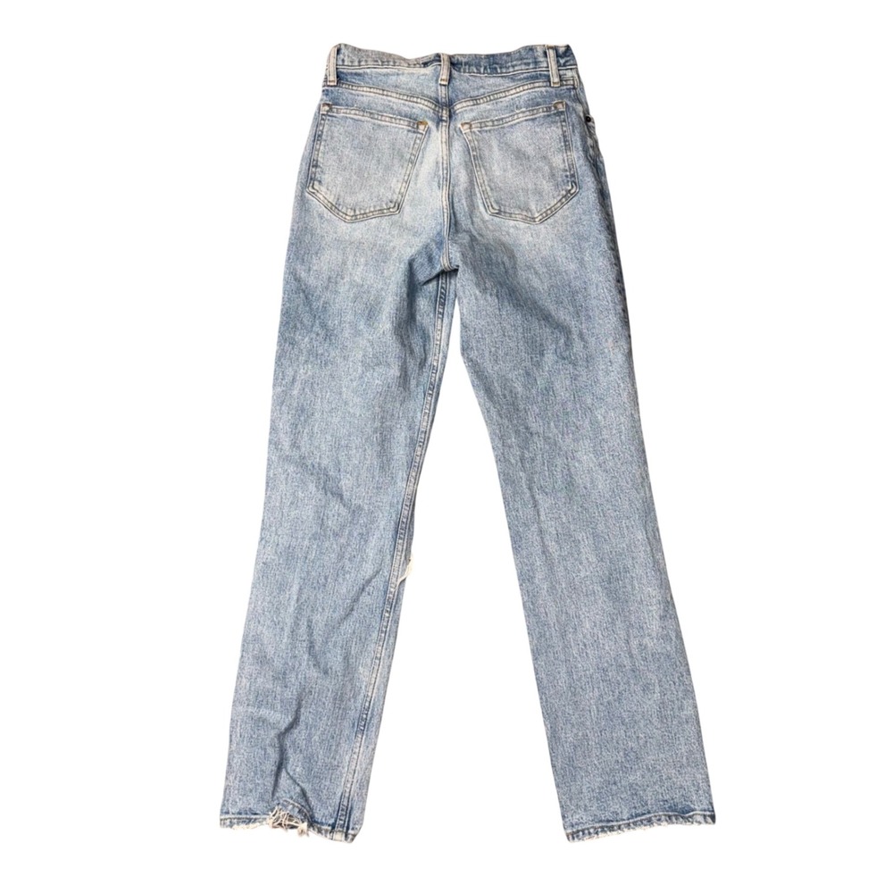 Abercrombie & Fitch 90s Straight Jeans Womens 27/4R Light Blue Distressed - Picture 5 of 6